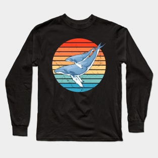 Humpback Whales 60s Sunset Long Sleeve T-Shirt